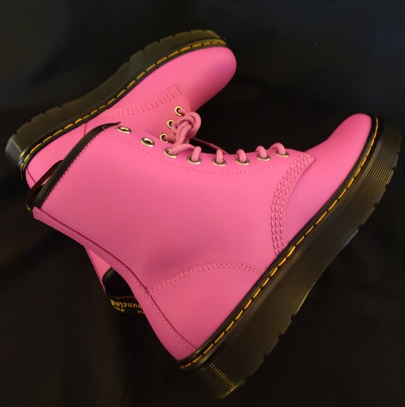 Dr. Martens Zavala Combat Pink Boots. Unisex. Size 5 M/ 6 L - Picture 3 of 12